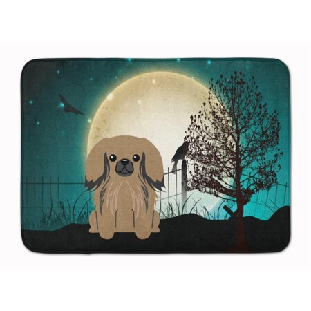 Carolines Treasures Halloween Scary Pekingnese Tan Machine Washable Memory Foam Mat BB2292RUG